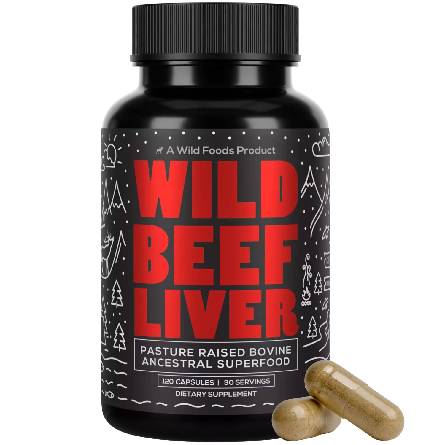 Grass-Fed Beef Liver Capsules, 30 servings – Vitality & Immune Boost from Ancestral Nutrition