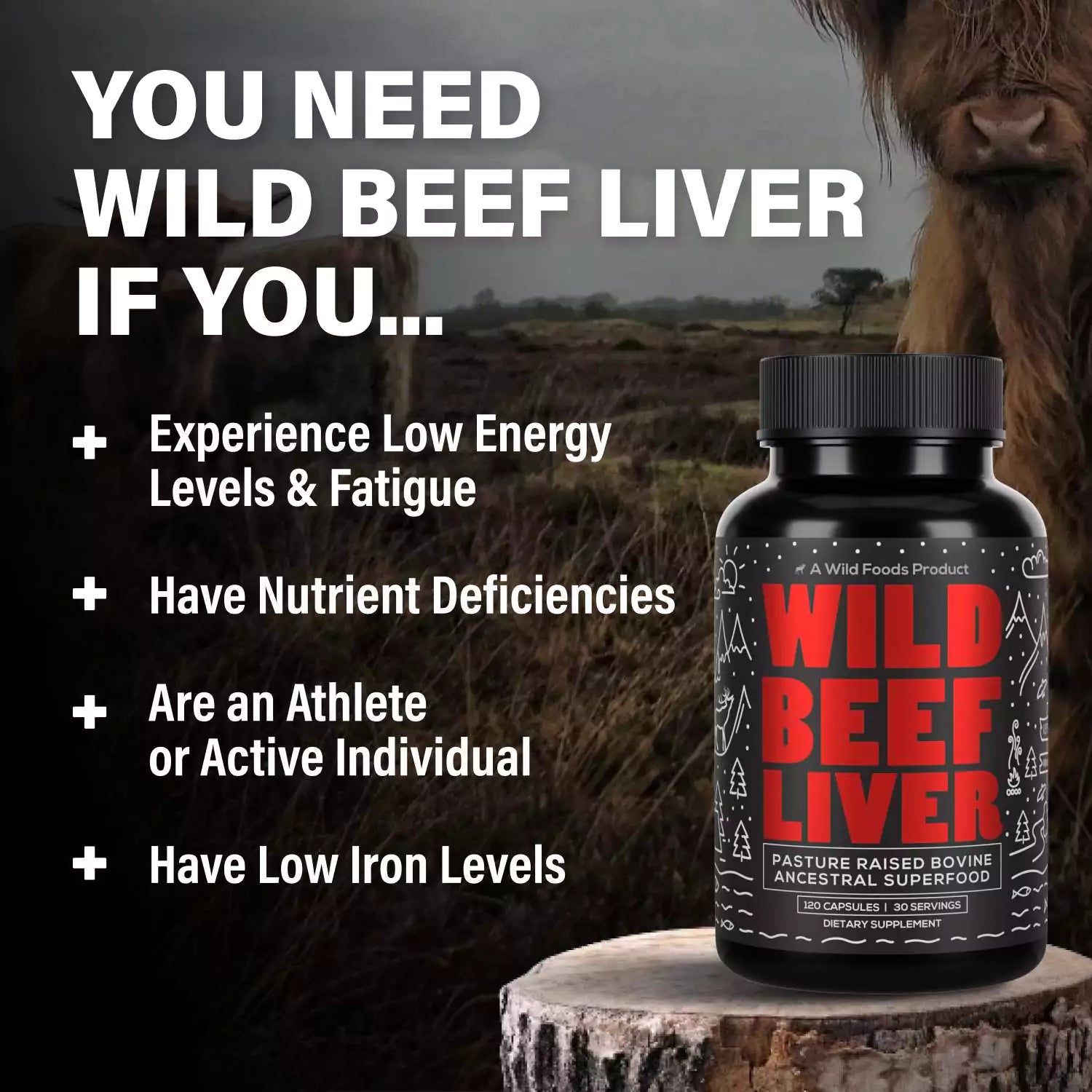 Grass-Fed Beef Liver Capsules, 30 servings – Vitality & Immune Boost from Ancestral Nutrition