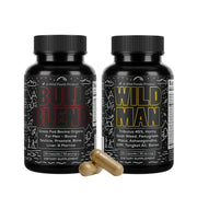 NEW!! Wild Man: Herbal Mineral Hormone Stack For Men  - Tribulus, Tongkat Ali, Boron, Niacin, Zinc, D3, and more Supplements Wild Foods Man Stack (Bull Blend + Wild Man)  