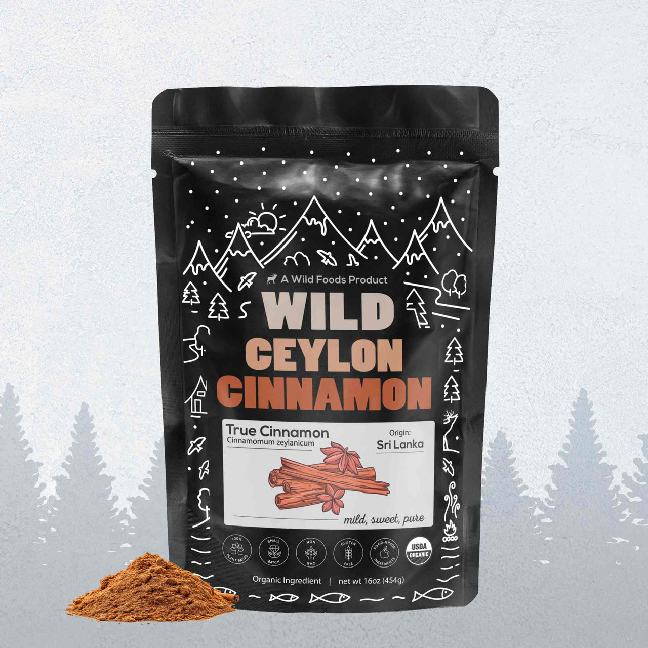 Ceylon Cinnamon Powder Organic, 64 servings - USDA Organic Cinnamon from Sri Lanka