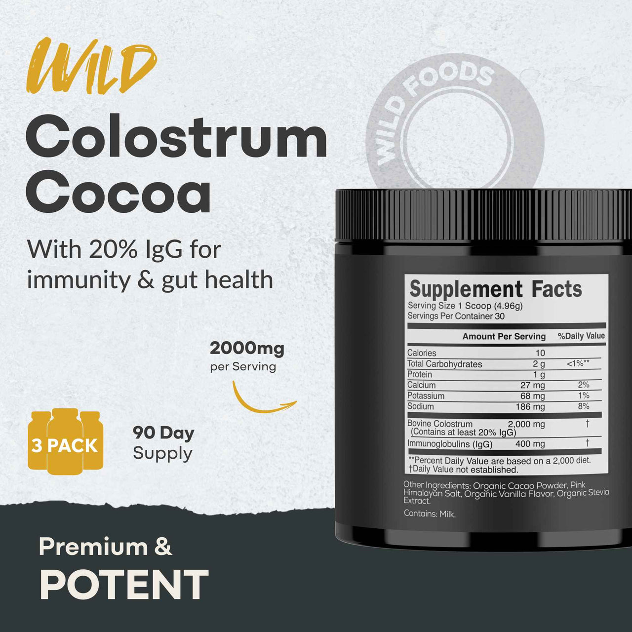 Colostrum, 30 servings – Gut Health & Immunity Boost