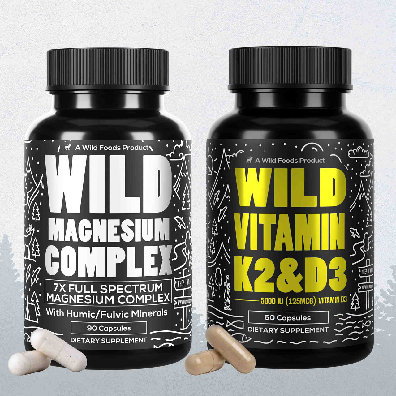 Power Bundle: Magnesium + Vitamin K2 & D3 with Pepper Extract