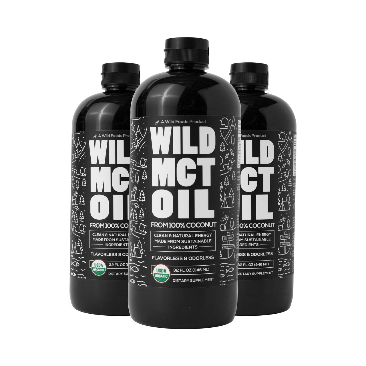 Organic Wild MCT Oil, 63 servings - From 100% Coconuts