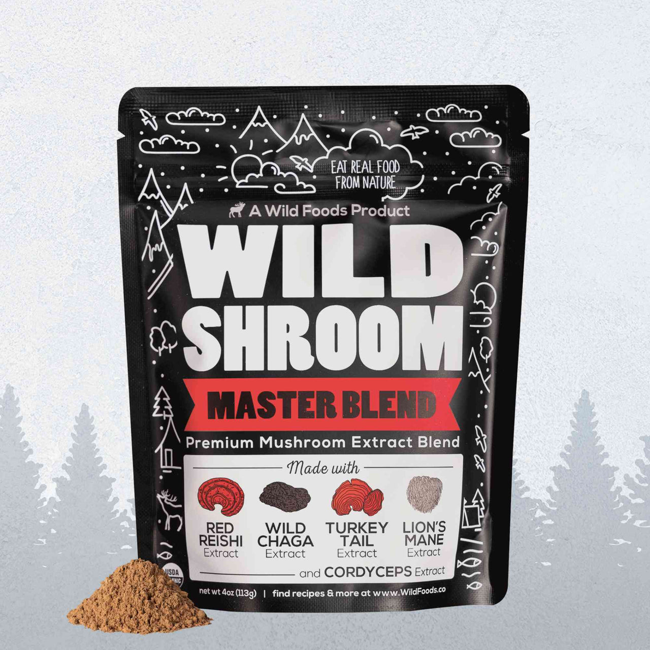 Master Mushrooms Blend, 110 servings – Immune Boosting Adaptogenic Mushrooms