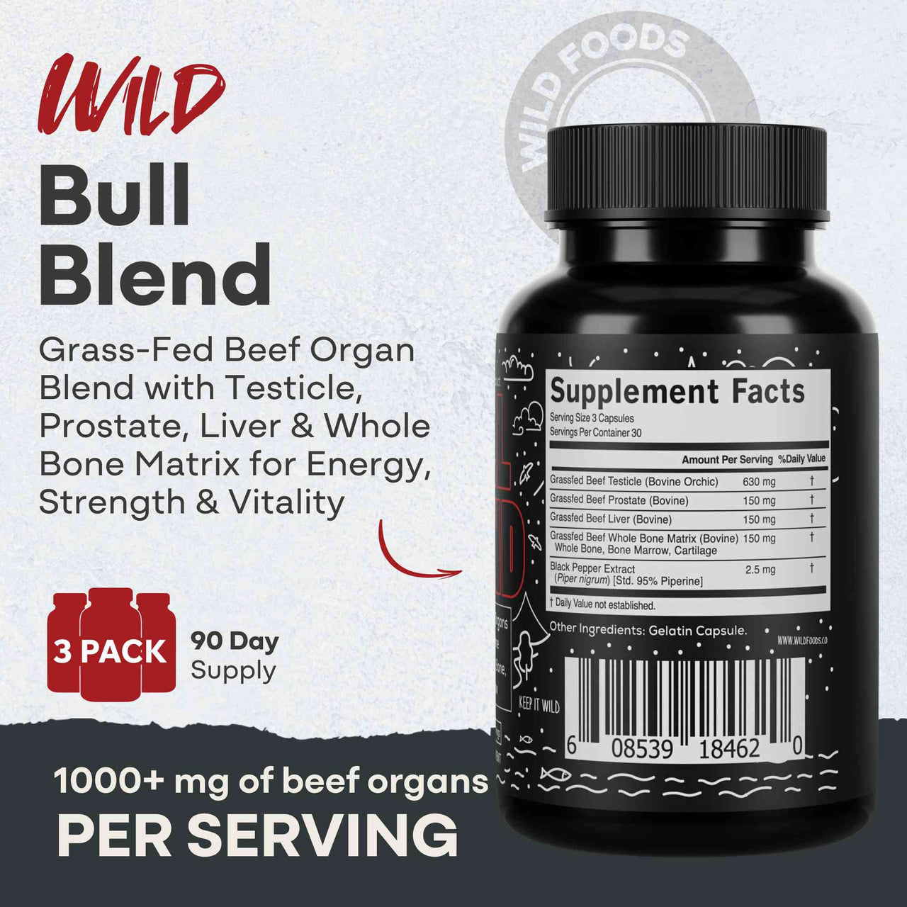 Bull Blend, 30 servings – Natural Male Hormone & Energy Support