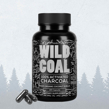 Activated Charcoal Capsules, 60 servings - Made from 100% Organic Coconuts