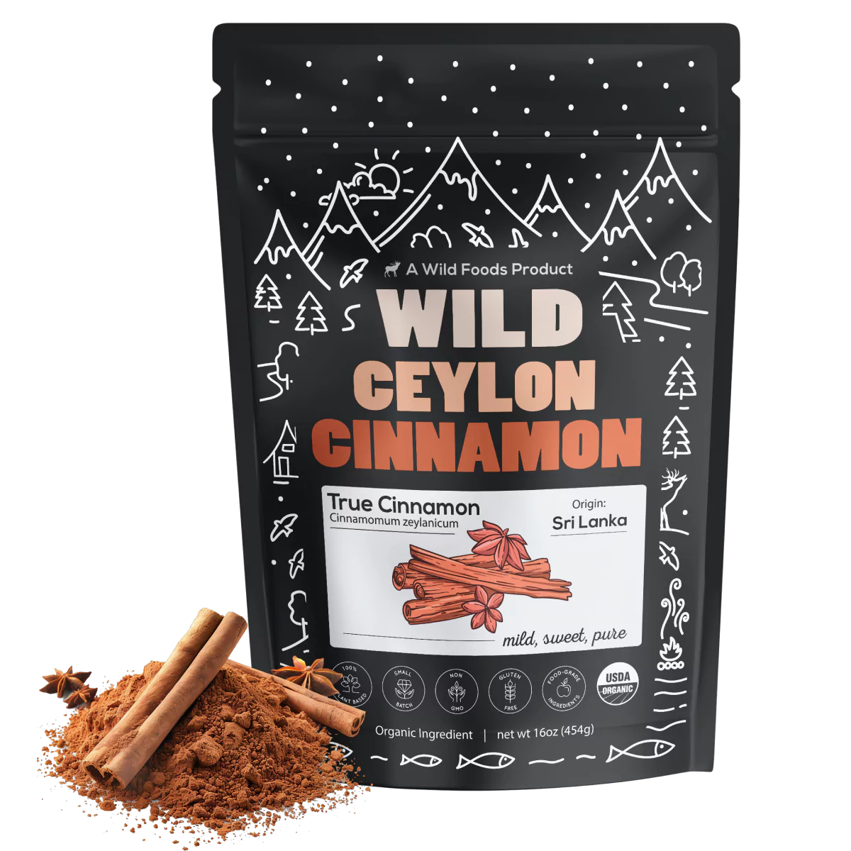 Ceylon Cinnamon Powder Organic, 64 servings - USDA Organic Cinnamon from Sri Lanka