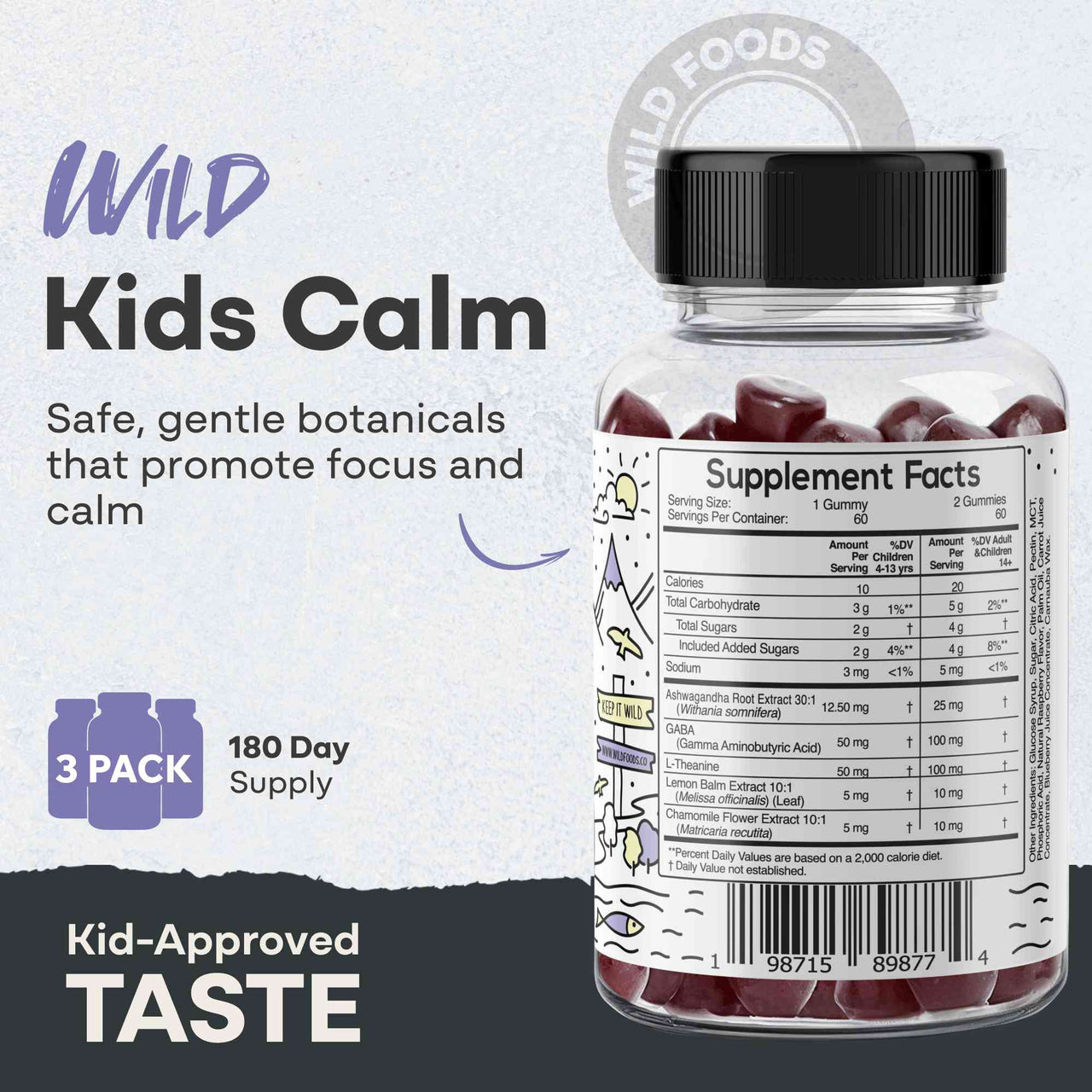 Wild Kids Calm Gummies – Relaxation & Sleep Support