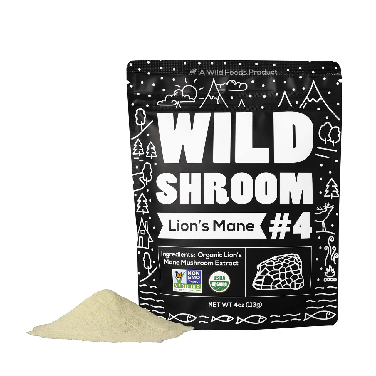 Shroom Extract #4, 78 servings - Lion's Mane, Immunity and Digestive Support