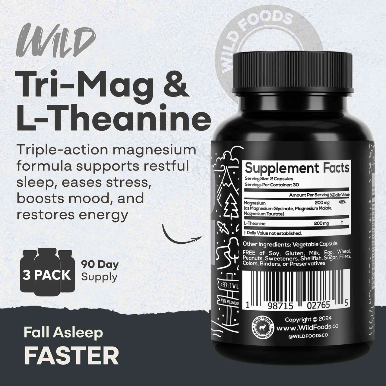 Wild Magnesium L-Threonate – Brain Health & Cognitive Focus