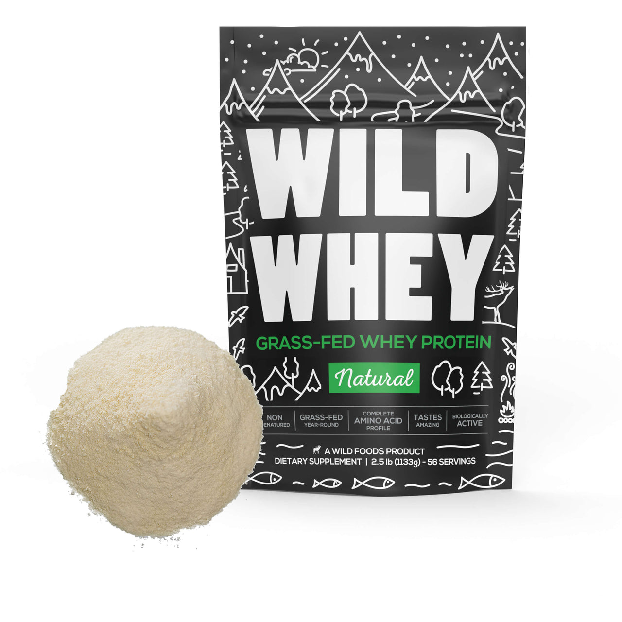 Wild Grass-Fed Whey Protein Wholesale case of 6 Wholesale Wild Foods   