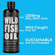 Wild Fish Oil Liquid, 16oz, Omega-3 DHA, EPA, DPA Oils Wild Foods   